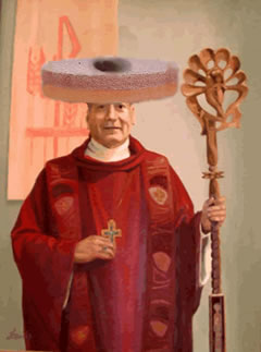 Bishop wearing a millstone