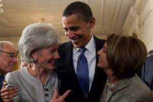 President Obama, Sec. Sebelius, Rep. Pelosi